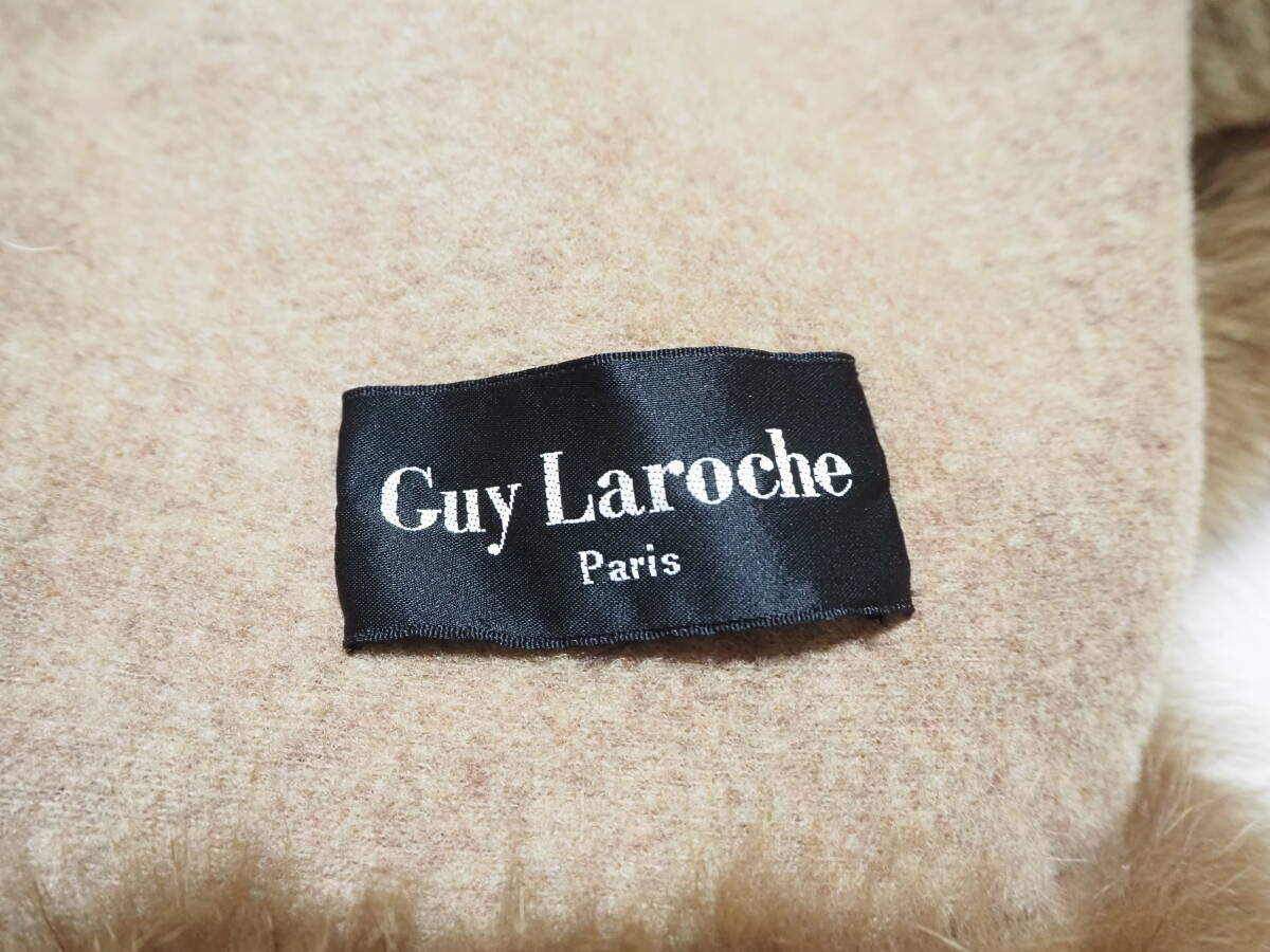 ■染めブルーフォックス■マント■着丈72㎝■GuyLaroche■_GuyLaroche