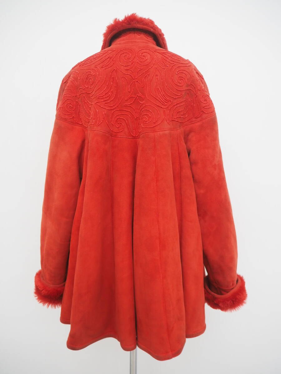 #FENDI# Ram # semi-long coat # dress length 82cm# flair design # hem around approximately 295cm# rare color # red #