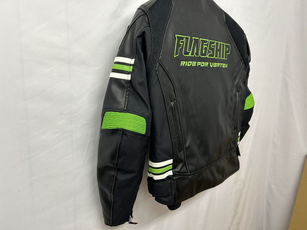 【中古現状品】FLAGSHIP RIDE FOR VERTEX フラッグシップ バイクウェア ライダース ジャケット Mサイズ【36941】_画像5