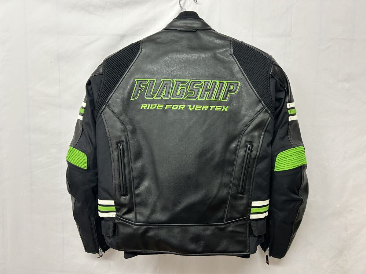 【中古現状品】FLAGSHIP RIDE FOR VERTEX フラッグシップ バイクウェア ライダース ジャケット Mサイズ【36941】_画像4