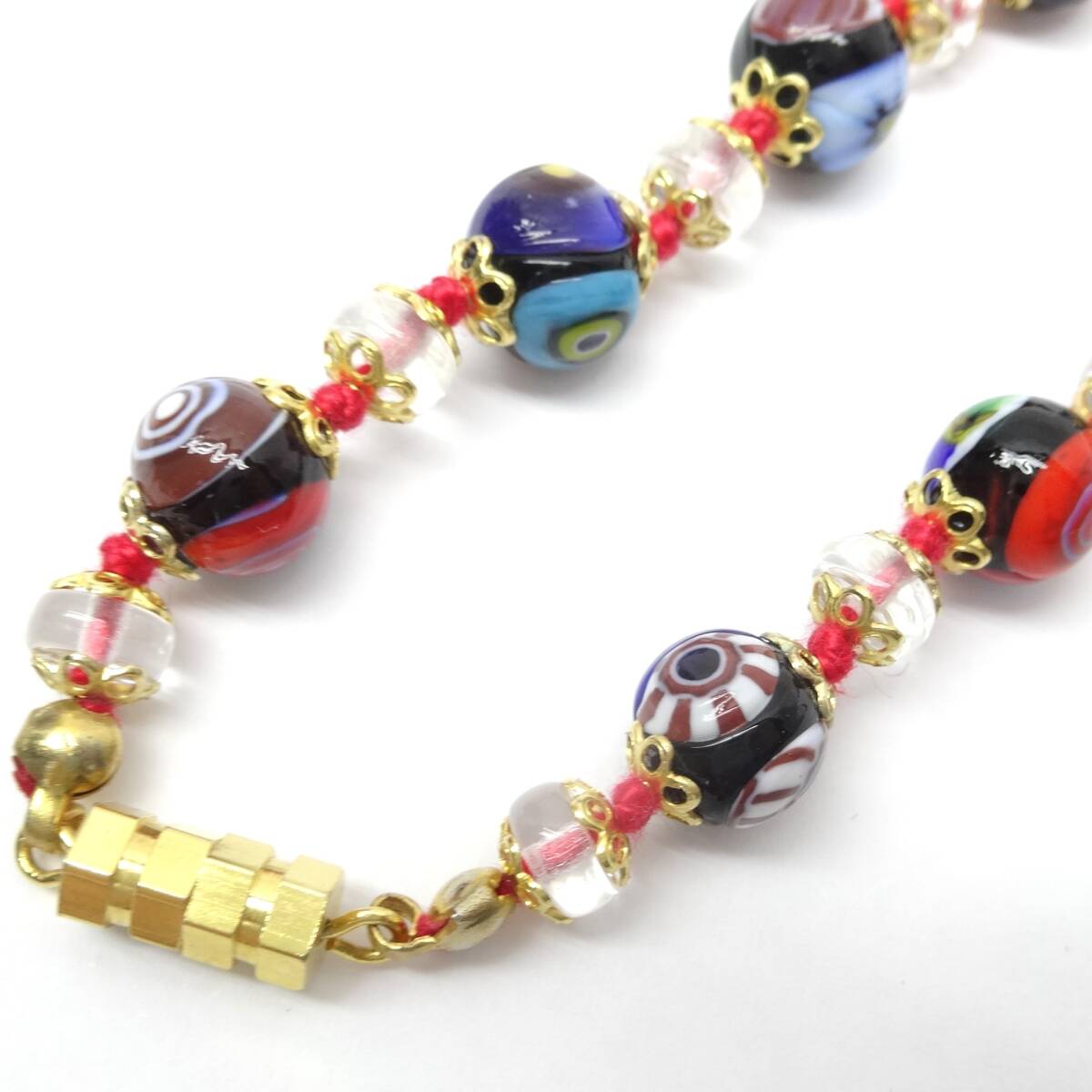 U10 Venetian glass Mill fioli glass skill glass beads necklace tonbodama 