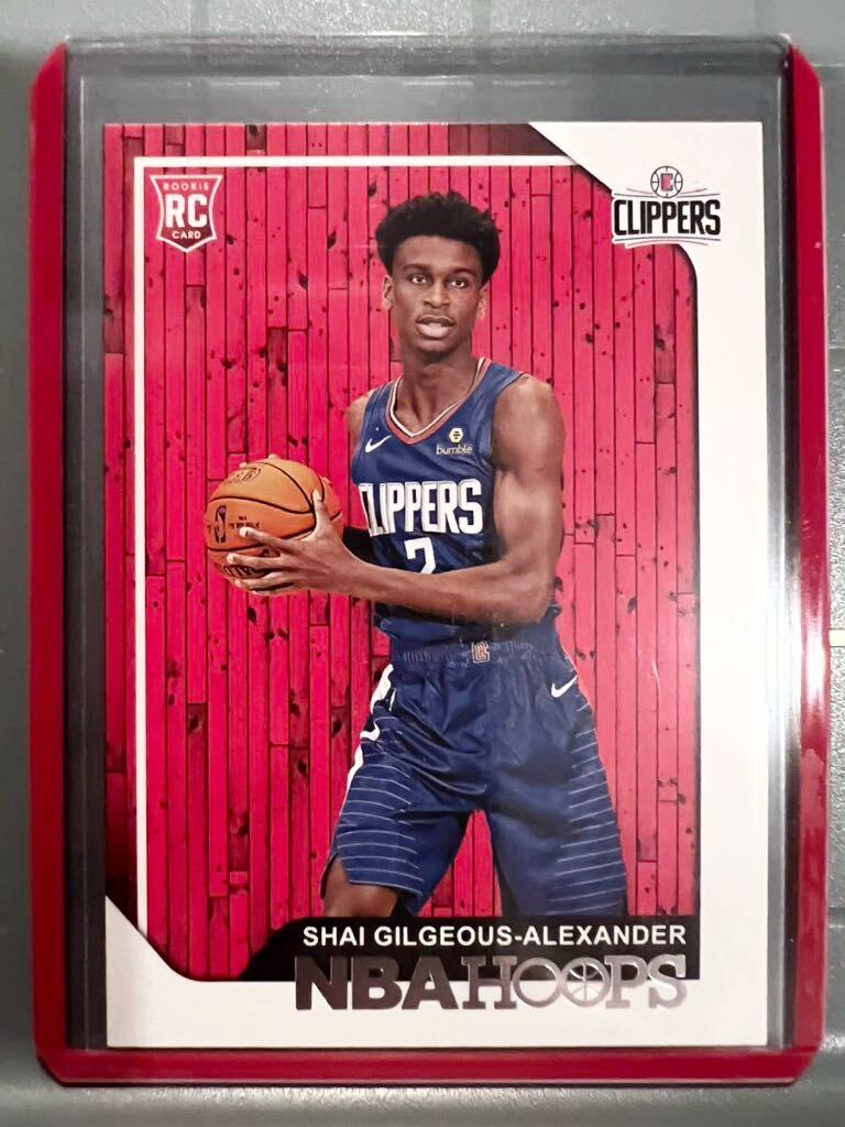 Super Hot!! Rookie RC 18 Panini Hoops Shai Gilgeous Alexander シェイNBA 公式 ルーキー カード OKC All-star MVP候補 高騰必至 自引き_画像1