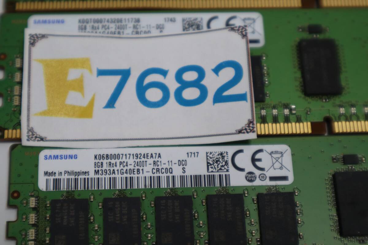 E7682 Y 3枚セット計24GB Samsung Fujitsu M393A1G40EB1 8GB 1Rx4 PC4-2400T DDR4 メモリ サーバー用 S26361-F3934-E511 RX2530 RX2540用の画像5