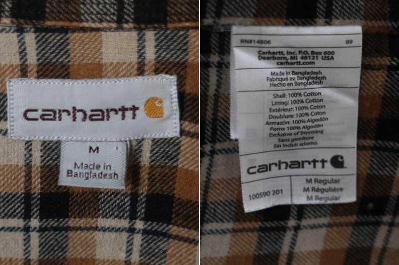 Carhartt カーハート Weathered Canvas Shirt Jacket (メンズ M)ブラウン ダック シャツ スナップ_画像8