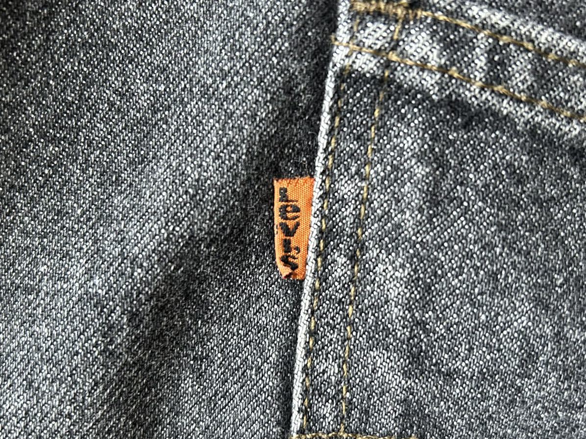 【美品】Levi's 505 W40 ブラックデニム USA製 オリジナル オレンジタブ リーバイス ビンテージ ビックサイズ ジーンズ 80s 90s _画像5