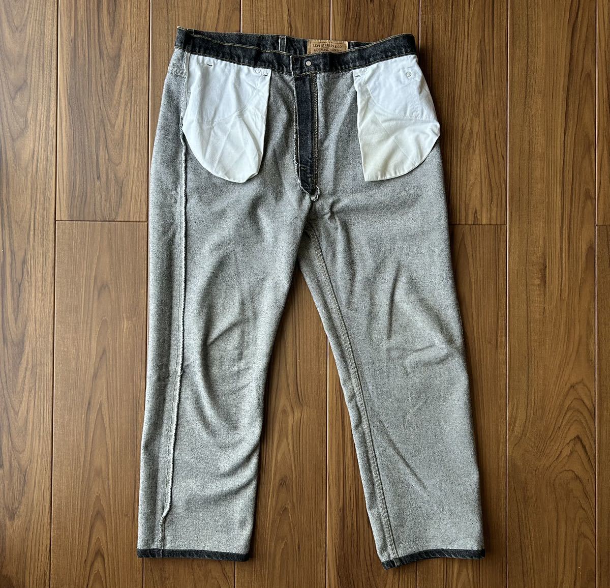 【美品】Levi's 505 W40 ブラックデニム USA製 オリジナル オレンジタブ リーバイス ビンテージ ビックサイズ ジーンズ 80s 90s _画像9