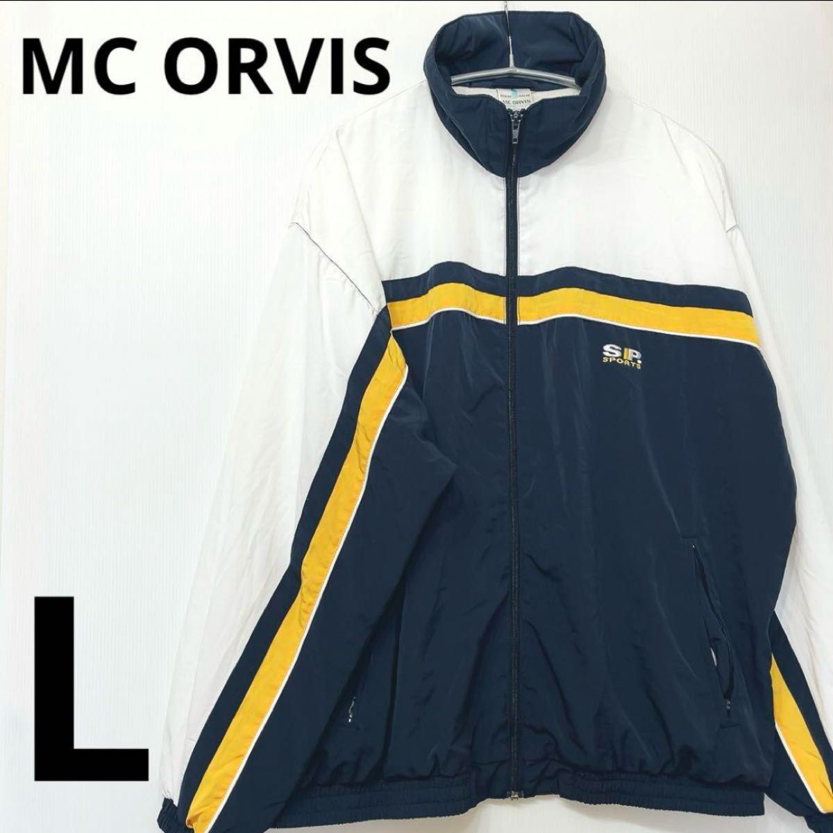 MC ORVIS ヴィンテージ ナイロンジャケット 古着 刺繍　Lサイズ スポーツ ジャケット