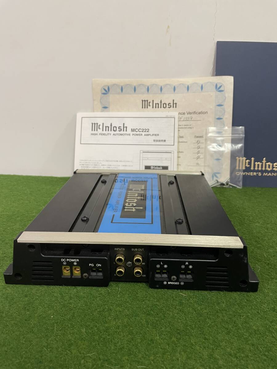 McIntosh マッキントッシュ MCC222 パワーアンプ 2ch×110Wの画像1