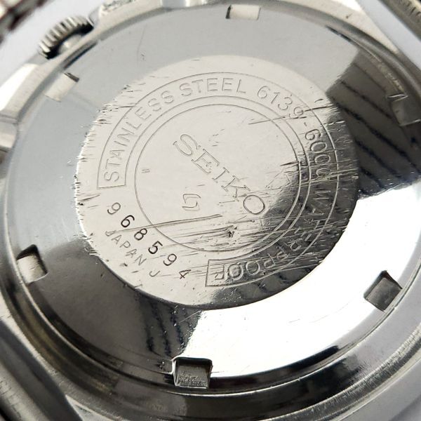 ▼訳あり 1円 SEIKO セイコー ファイブスポーツ スピードタイマー 6139-6000 自動巻 動作品 KN0239T（SB 09）_画像4