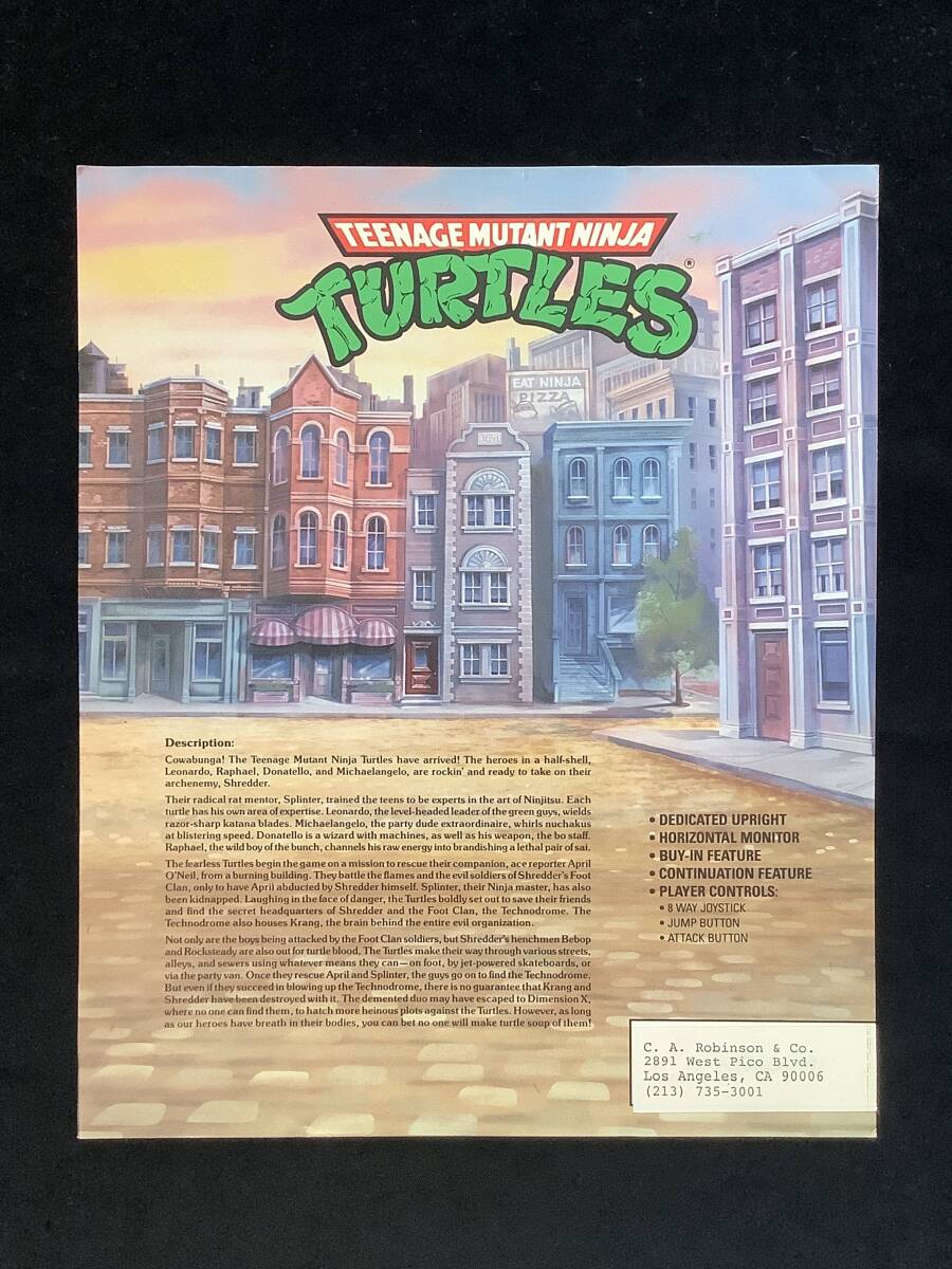 コナミ / チラシ  T.M.N.T. スーパー亀忍者 / Teenage Mutant Ninja Turtles  1989年の画像4