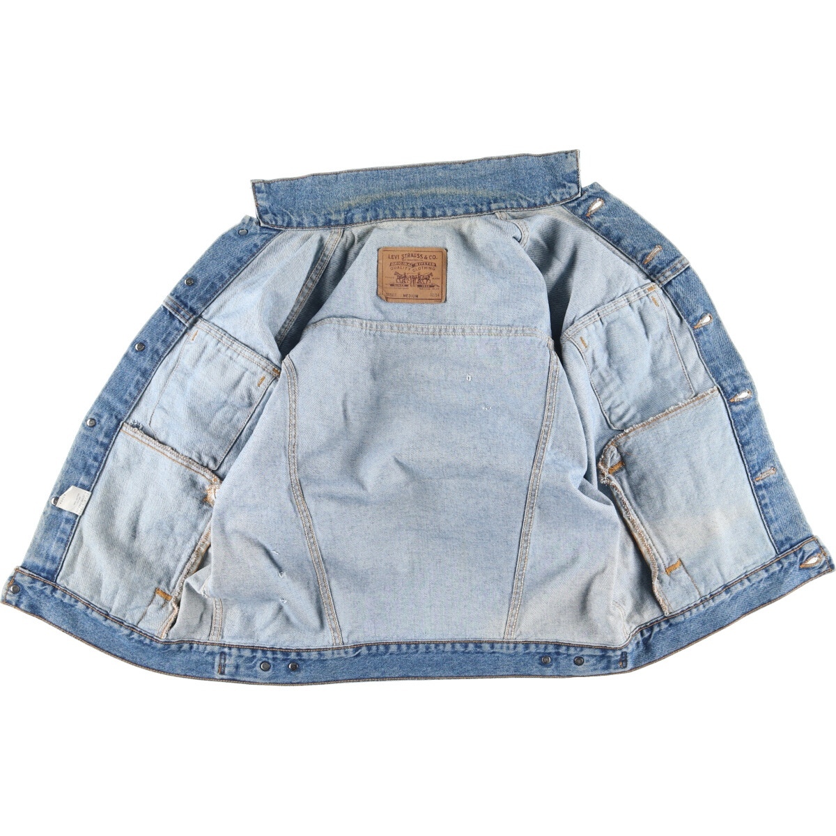 古着 90年代 リーバイス Levi's 57507 オレンジタブ デニムジャケット Gジャン USA製 メンズM ヴィンテージ /eaa423639_画像3