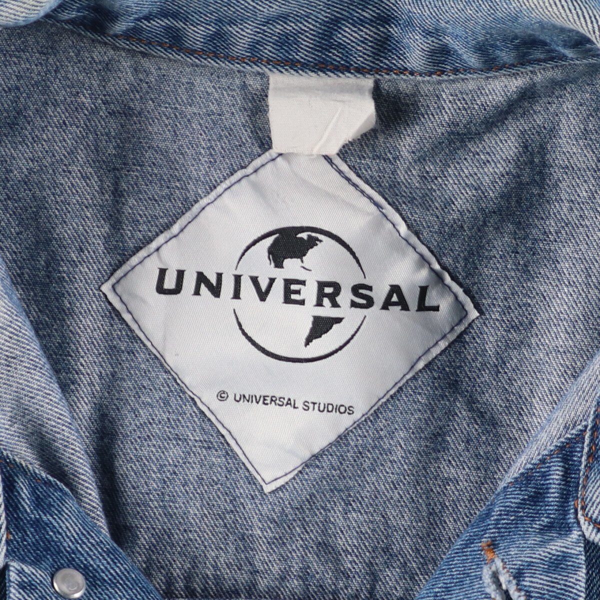 古着 UNIVERSAL STUDIO ユニバーサルスタジオ バック刺繍 デニムジャケット メンズXXL /eaa420044_画像3