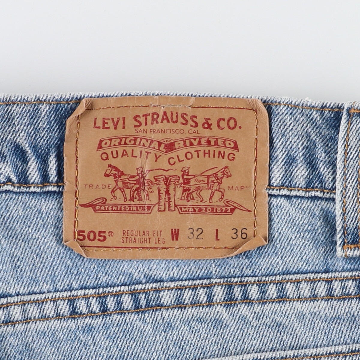 古着 90年代 リーバイス Levi's 505 REGULAR FIT STRAIGHT LEG テーパードデニムパンツ メンズw32 ヴィンテージ /eaa424075_画像3