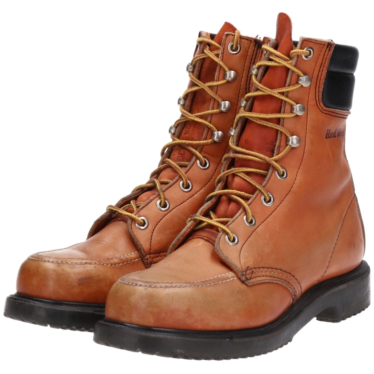 古着 レッドウィング RED WING スチールトゥ ワークブーツ USA製 7 1/2 レディース24.5cm /saa009301