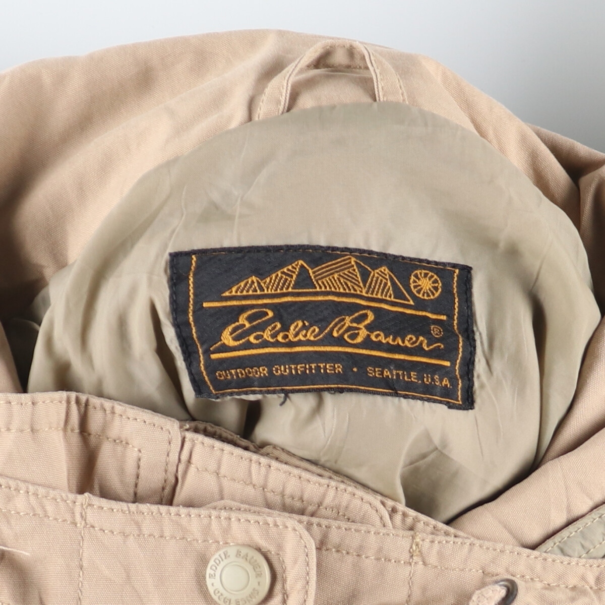 古着 70年代 エディーバウアー Eddie Bauer 黒タグ マウンテンパーカー シェルジャケット レディースL ヴィンテージ /eaa426076_画像3