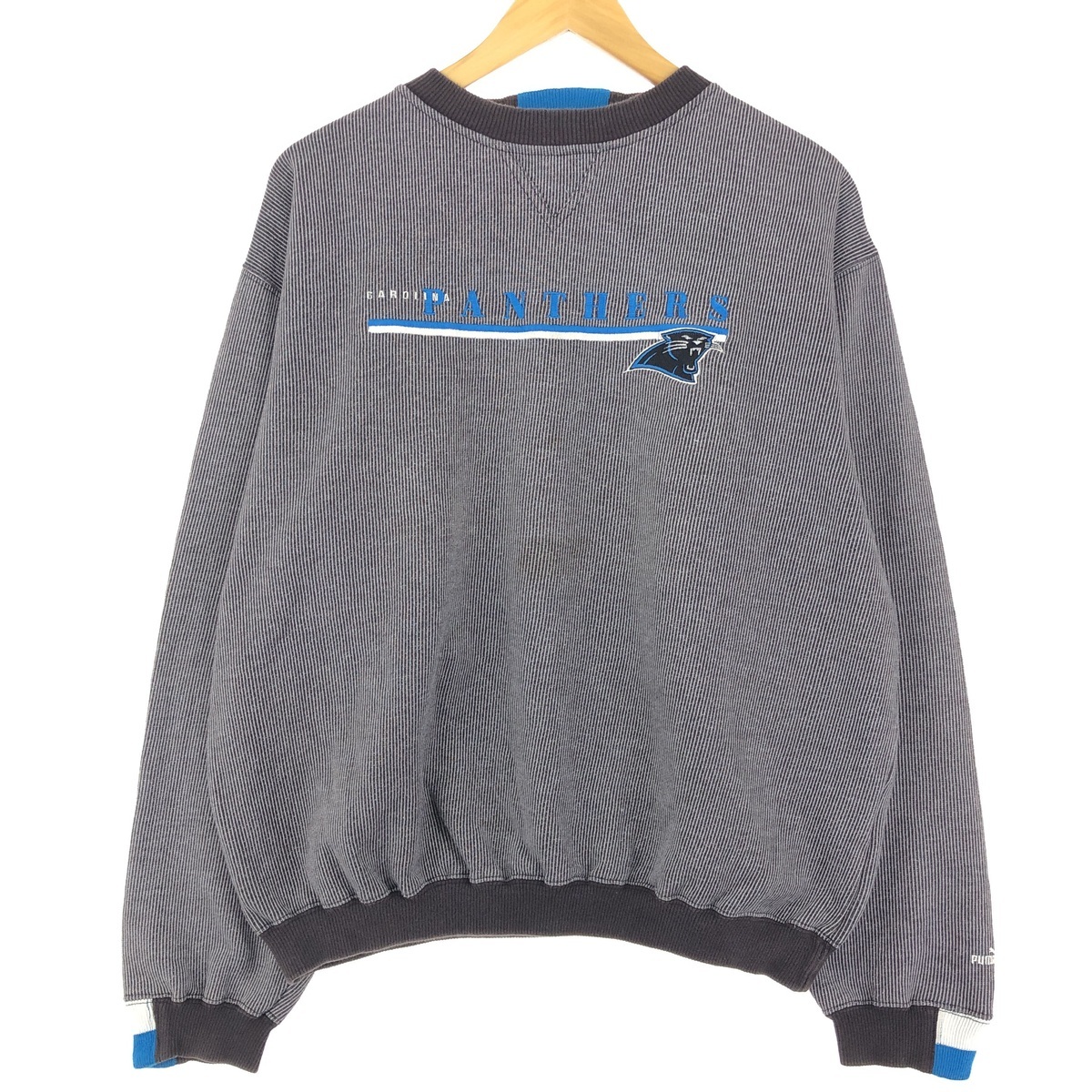 古着 プーマ PUMA NFL CAROLINA PANTHERS カロライナパンサーズ スウェットシャツ トレーナー メンズL /eaa411933_画像1