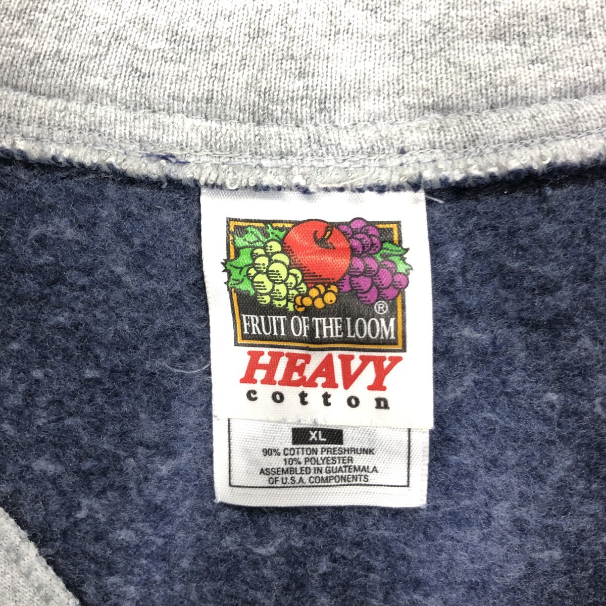 古着 フルーツオブザルーム FRUIT OF THE LOOM HEAVY cotton ハーフジップスウェットシャツ トレーナー メンズXL /eaa427717_画像3