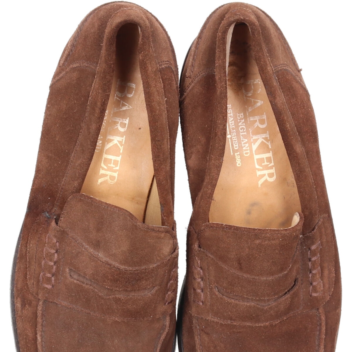  б/у одежда Barker Barker замша монета Loafer UK6 женский 24.5cm /saa009311