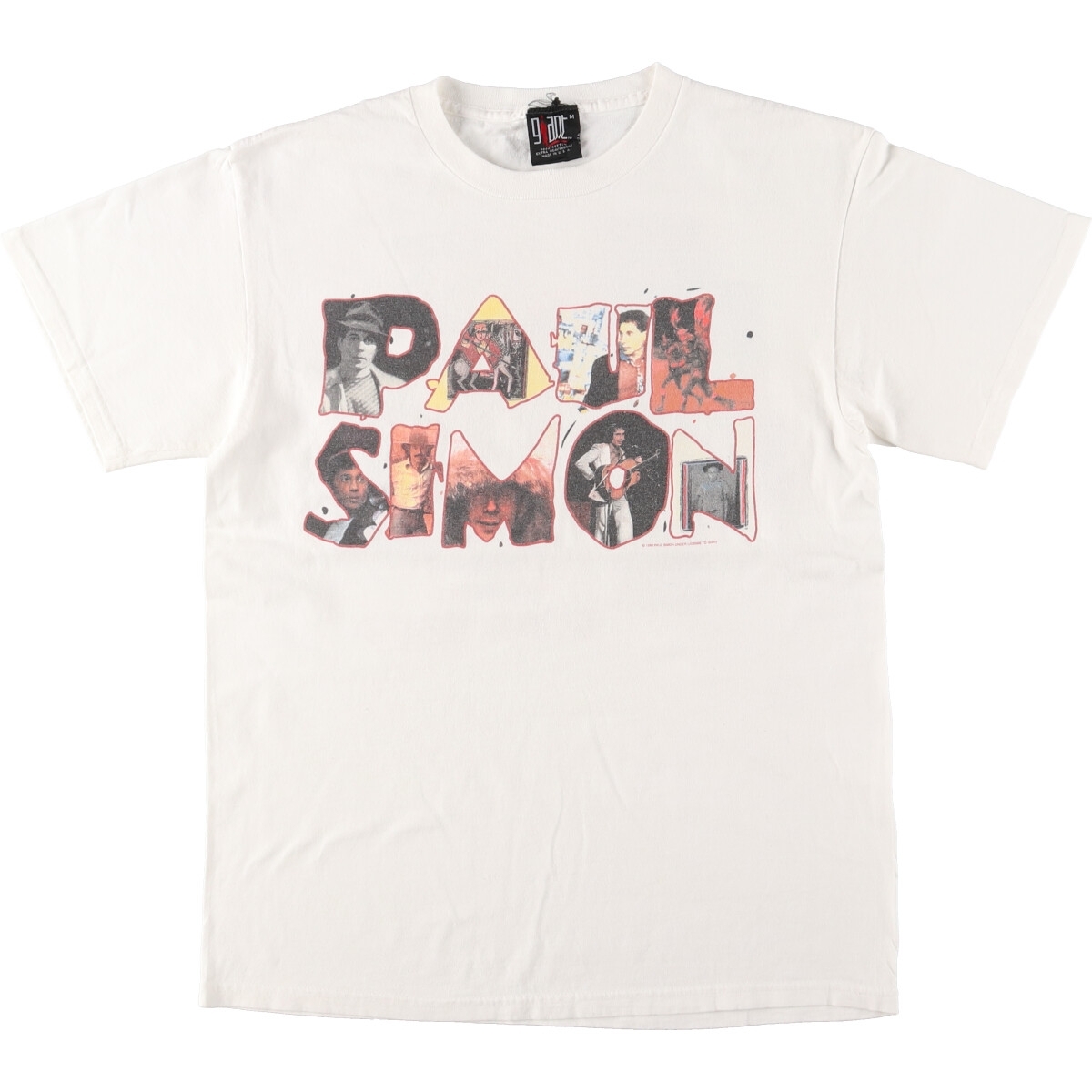 古着 90年代 GIANT PAUL SIMON ポールシモン 両面プリント バンドTシャツ バンT USA製 メンズM ヴィンテージ /eaa425184_画像1