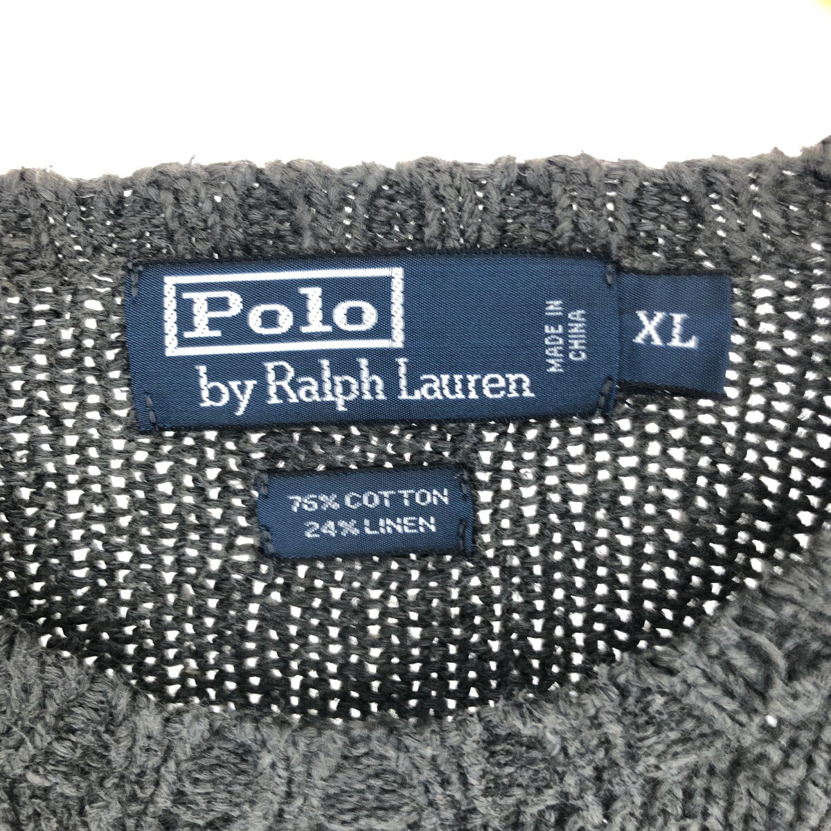  б/у одежда Ralph Lauren POLO by Ralph Lauren хлопок вязаный свитер мужской XL /eaa399457