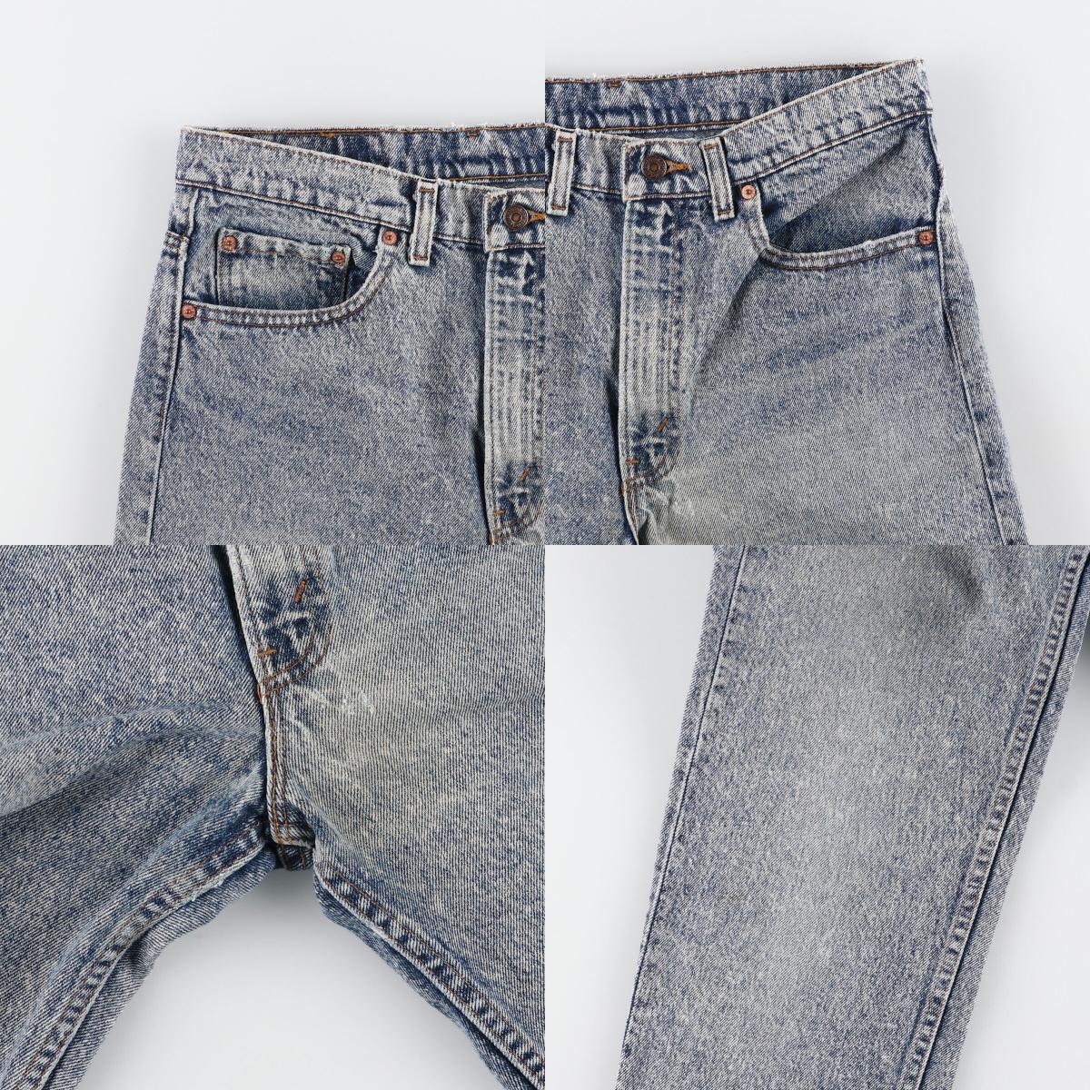 古着 リメイク リーバイス Levi's 505 ケミカルウォッシュ テーパードデニムパンツ USA製 メンズw33 /eaa424071_画像8