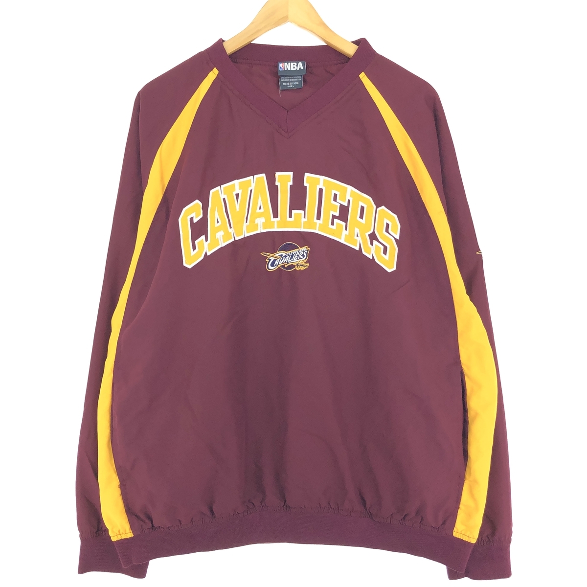 古着 NBA CLEVELAND CAVALIERS クリーブランドキャバリアーズ Vネック ウォームアッププルオーバー メンズL /eaa427148_画像1