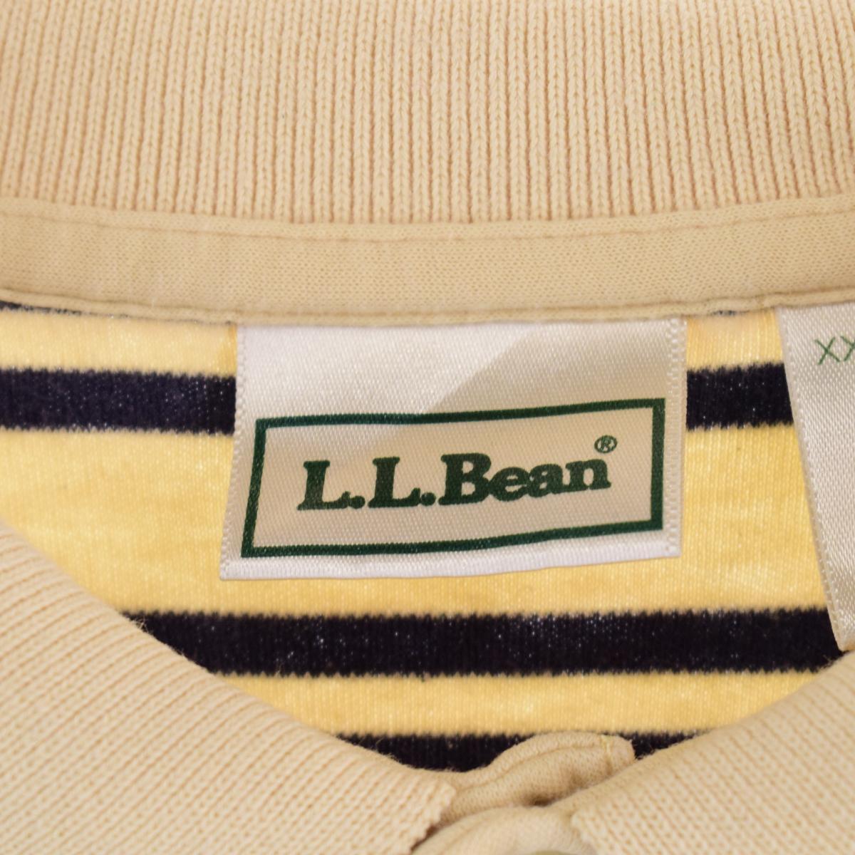 古着 エルエルビーン L.L.Bean 半袖 ボーダー ポロシャツ メンズXL /eaa319112_画像3