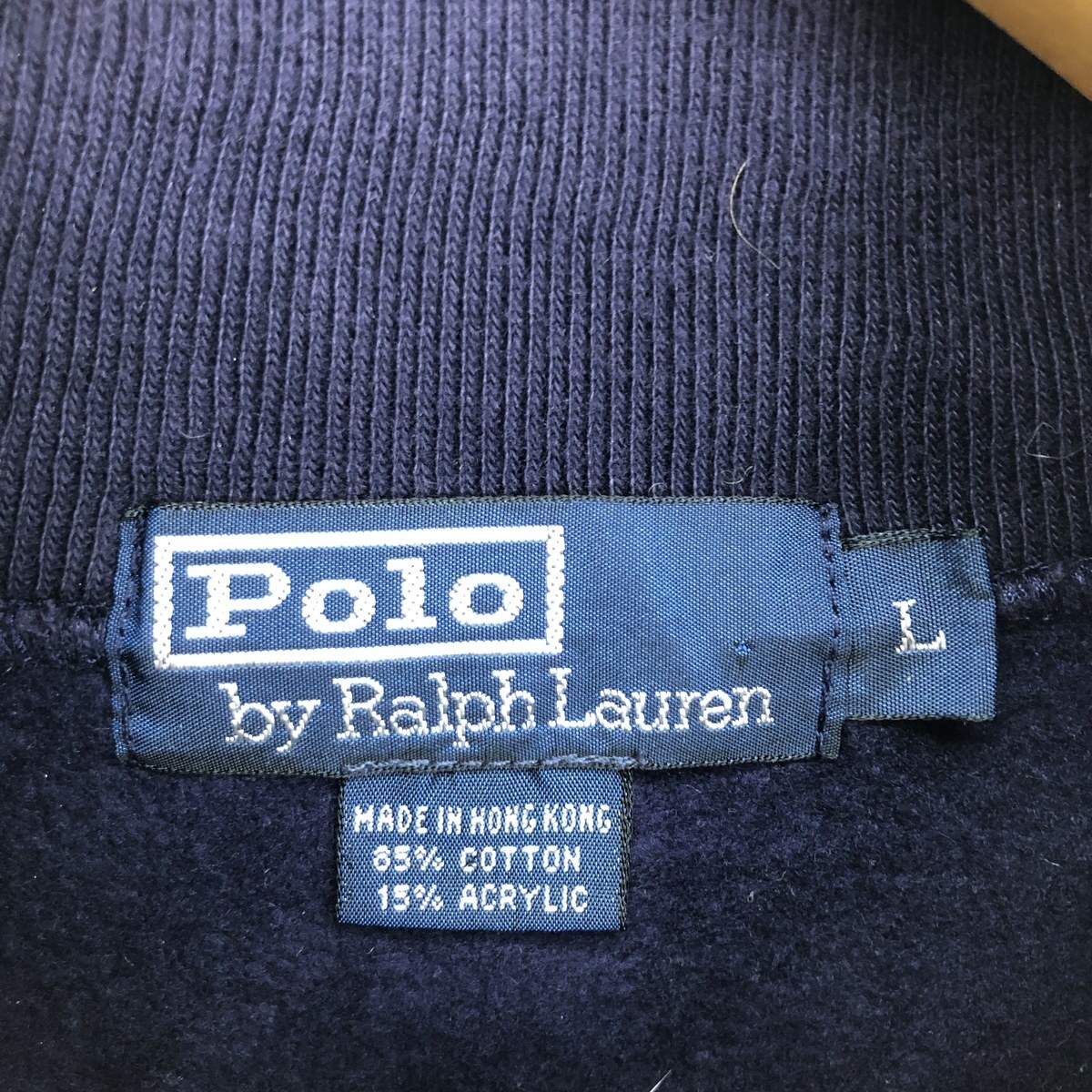  old clothes Ralph Lauren POLO by Ralph Laurenta-toru neck one Point Logo sweatshirt sweatshirt men's L /eaa431430