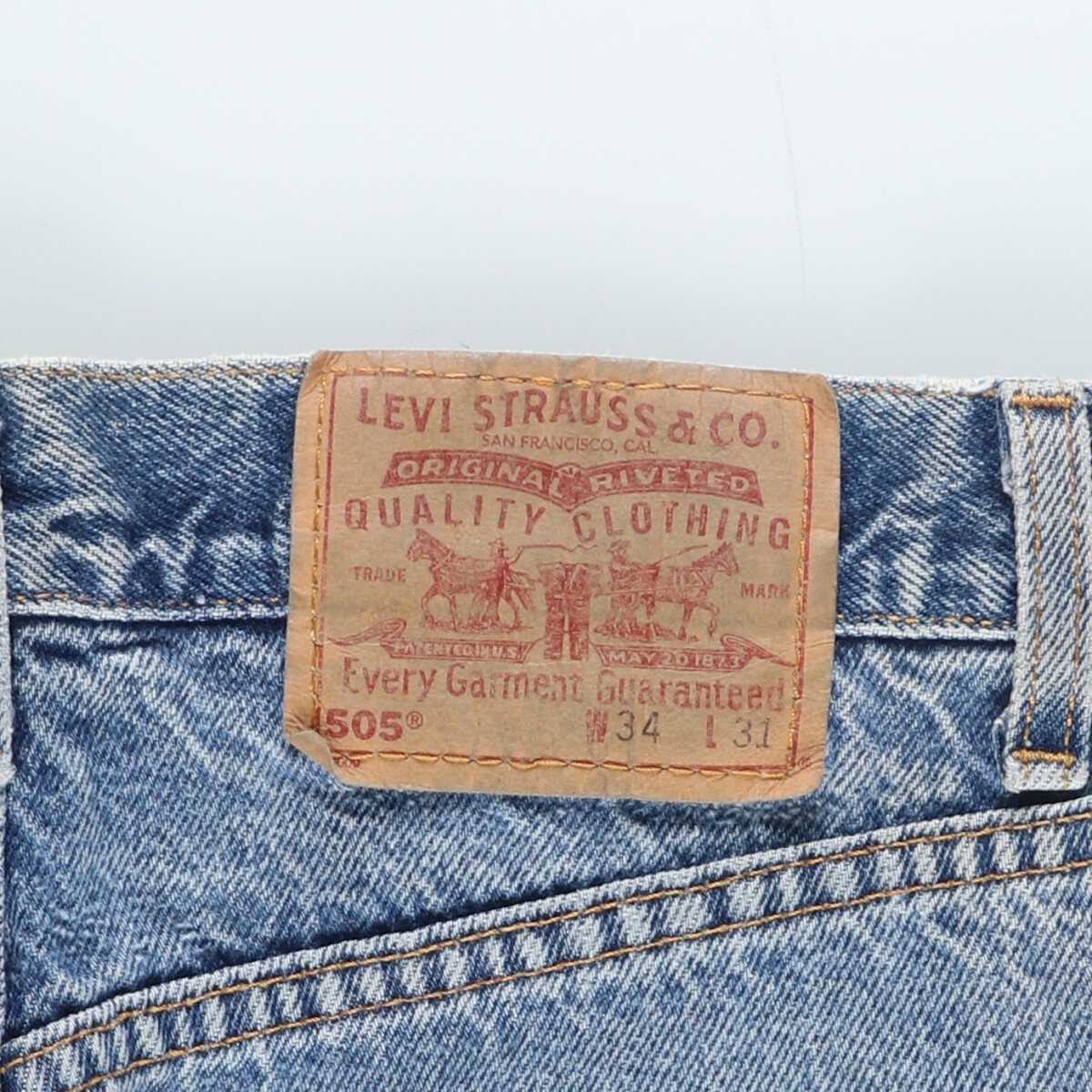 古着 00年代 リーバイス Levi's 505 REGULAR FIT STRAIGHT LEG テーパードデニムパンツ USA製 メンズw34 /eaa426885_画像3