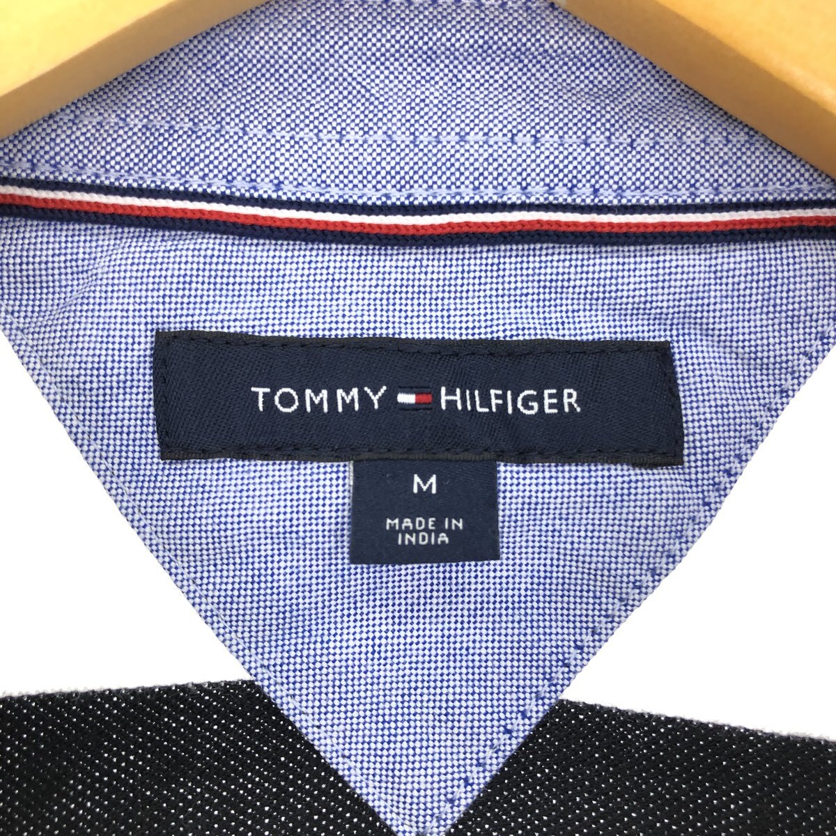 古着 トミーヒルフィガー TOMMY HILFIGER 長袖 ボーダー ポロシャツ レディースM /eaa423197_画像3