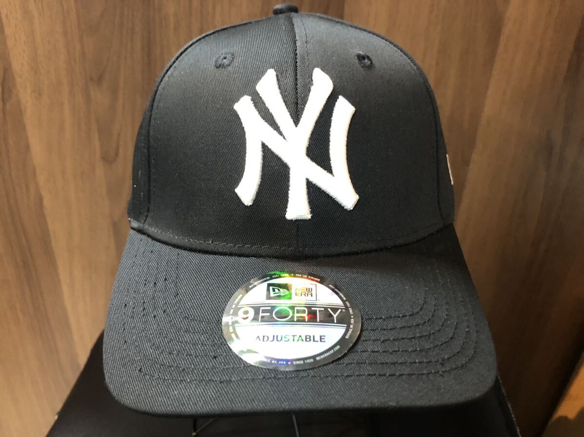 ニューエラ キャップ 帽子 NY ブラック　黒系　白刺繍入　フリーサイズ　男女用　NEW ERA CAP _画像2