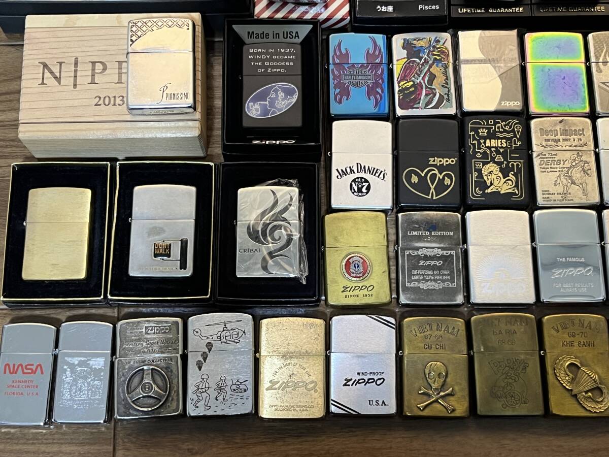 Zippo など ライター72点 ジッポ 大量 まとめ 未使用品有 着火未確認 ジャンク コレクター放出 箱の画像4