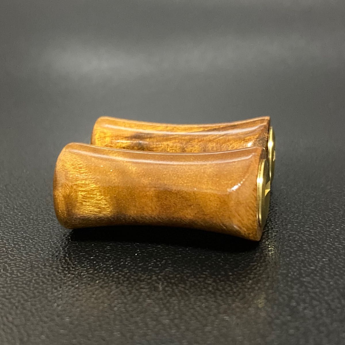 【新品】ウッドノブ 木製ノブ 木目/GOLD 2個セット ダイワ、シマノ対応