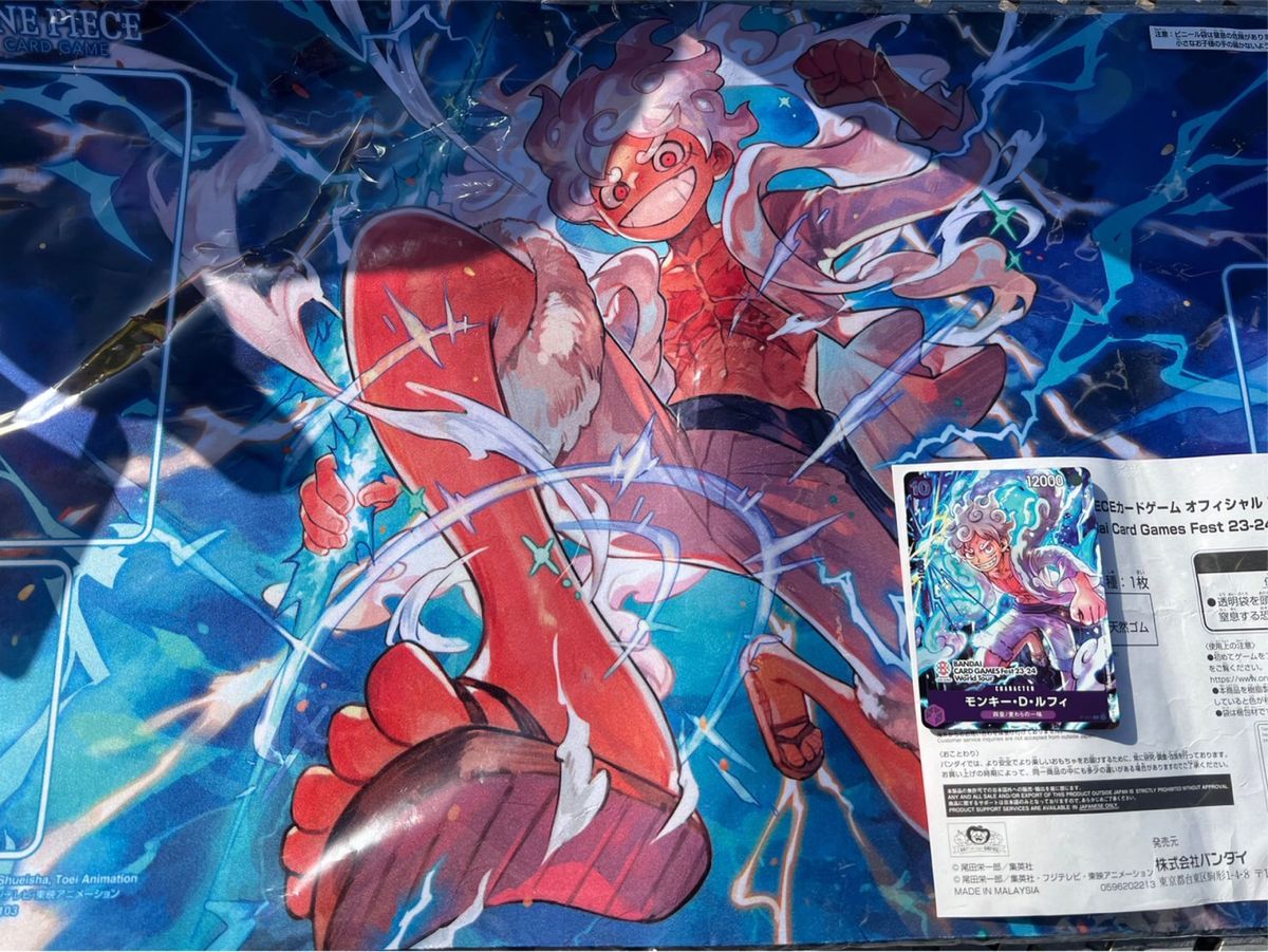 ワンピースカードプレイマット ニカ ルフィ BCGFest カード ワンピースカードプレイマット ニカ ルフィ BCGFest カード