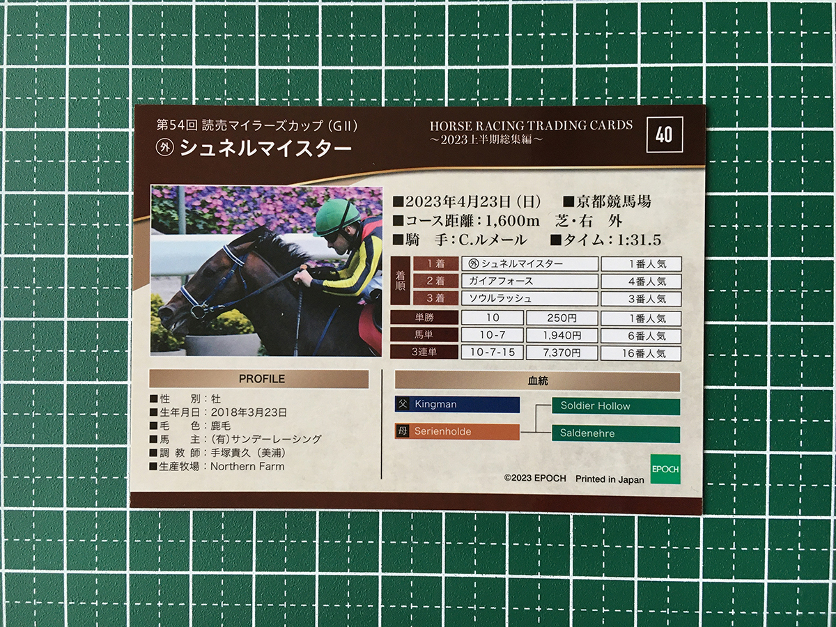 ★EPOCH 2023 競馬 JRA ホースレーシング 上半期総集編 #40 シュネルマイスター／ルメール［読売マイラーズカップ／GII］★_画像2