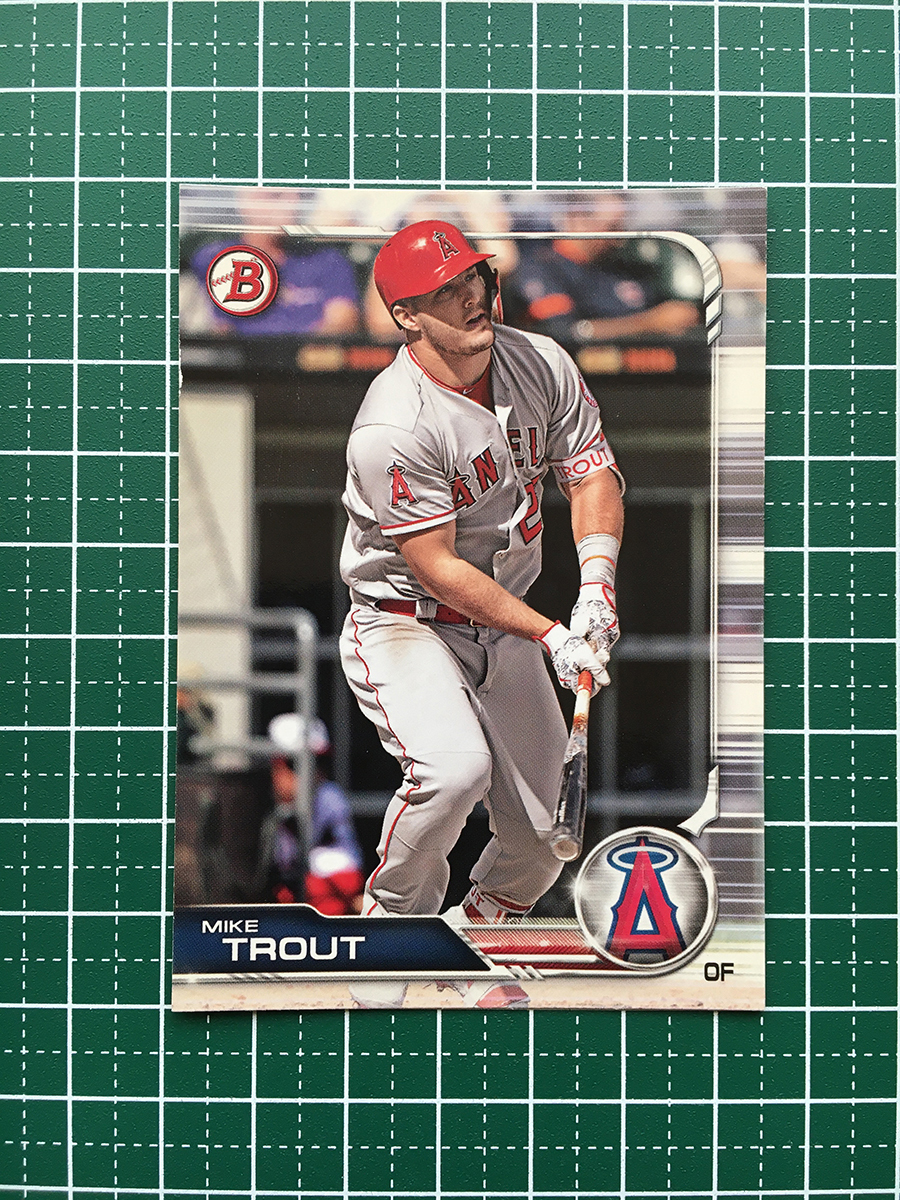 ★TOPPS MLB 2019 BOWMAN #1 MIKE TROUT［LOS ANGELES ANGELS］ベースカード 19★_画像1