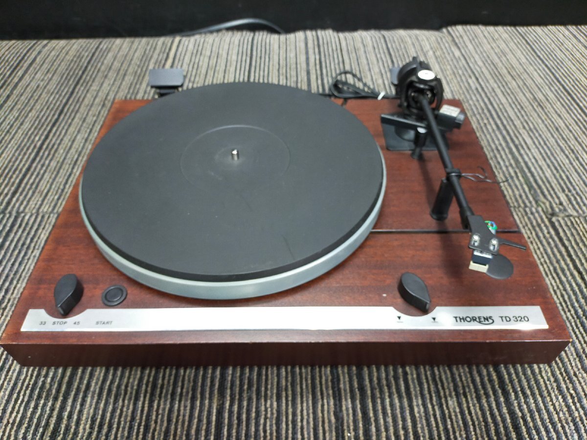 THORENS トーレンス TD-320 レコードプレーヤー アーム付き ダストカバー欠品【中古・完動品】動作確認済みの画像2