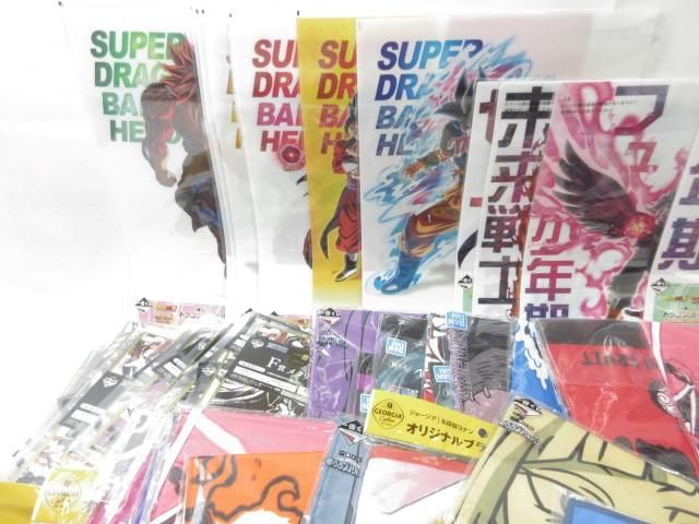 【同梱可】中古品 アニメ ワンピース 僕のヒーローアカデミア 他 クリアファイル タオル 色紙 等 グッズセット_画像2