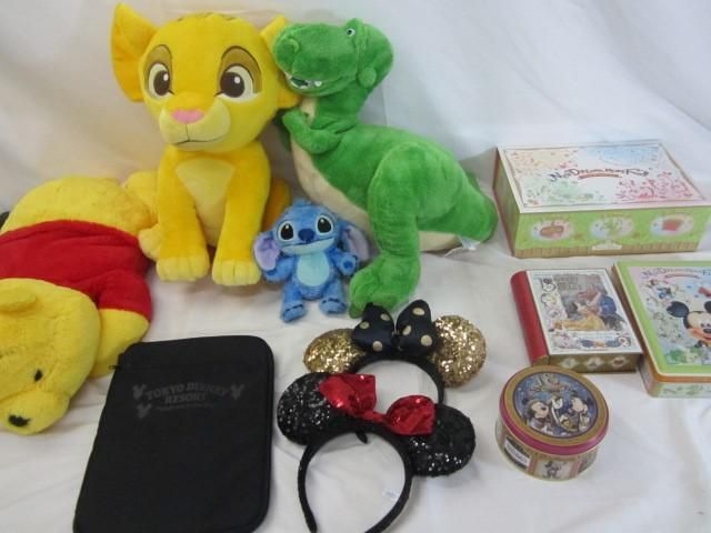 【まとめ売り 中古品】 ディズニー プーさん ライオンキング 他 ぬいぐるみ カチューシャ 等 グッズセット_画像1