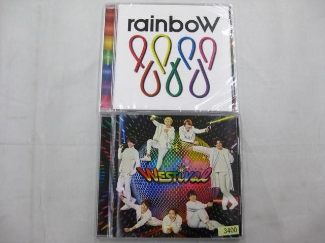 【良品 同梱可】 WEST. うちわ ペンライト LIVE TOUR 2020 W trouble 初回盤 アルバム rainboW WESTival CD 等 未開_画像3