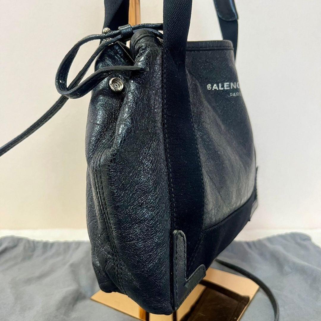 BALENCIAGA Balenciaga темно-синий бегемот sxs 2way ручная сумочка черный сумка на плечо наклонный .. плечо .. большая сумка сумка для хранения имеется 