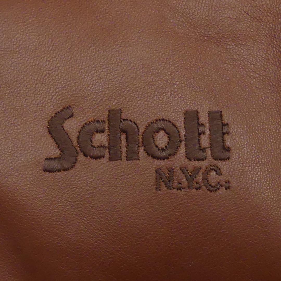 即決★Schott★メンズL オールレザーダウンジャケット ショット クラシックレーサー 本革 アウター 本皮 バイカー 羊革 バイク用