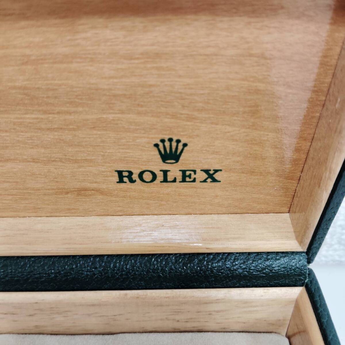 【F-14470】ROLEX ロレックス 空箱 腕時計収納ケース 緑色 68.00.55 スポーツ 正規品 グリーン ウォッチケースの画像3