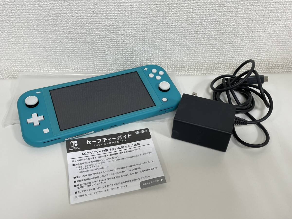 【F-14403】 Nintendo Switch Lite HDH-001 ターコイズ ニンテンドー スイッチ ライト 任天堂 本体・充電器_画像1