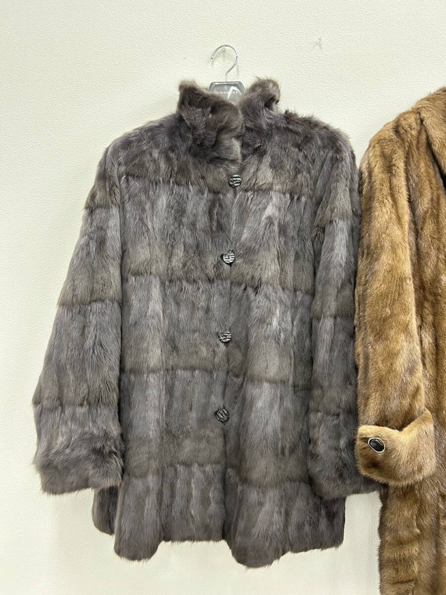 【TJ-3420】1円～ レディース コート おまとめ ファーコート トレンチ リス ミンク SAGAMINK Superb Quality Ranched Mink ブラウン 中古_画像2