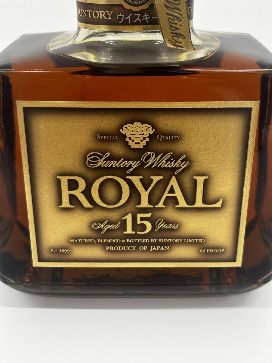 【TJ-3291】 1円～ SUNTORY ROYAL 15年 750ml/43％ サントリー ローヤル 古酒 未開栓_画像3