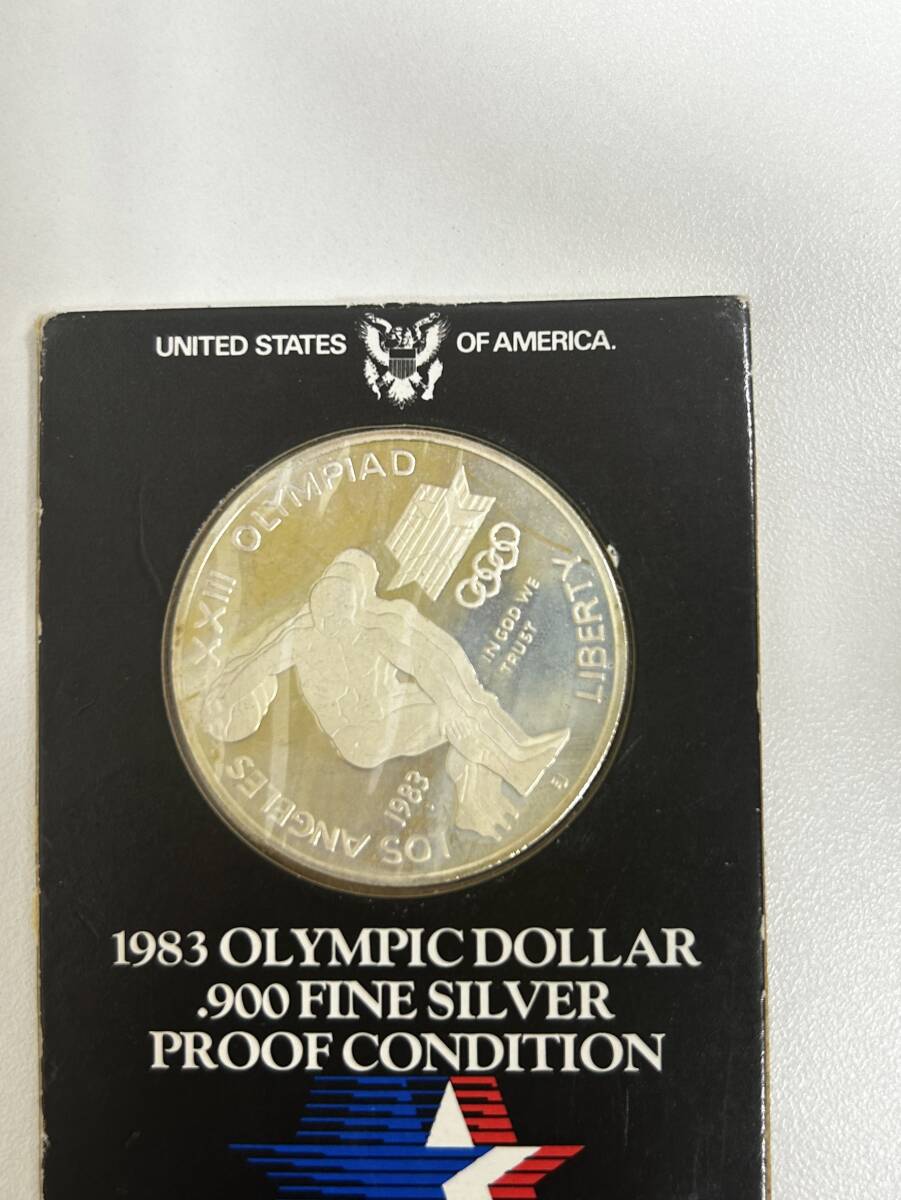 【SYC-3211】 1円～ 1983年 ロサンゼルス オリンピック 1ドル 銀貨 プルーフコイン 記念硬貨 記念銀貨 SILVER シルバー 保管品の画像5