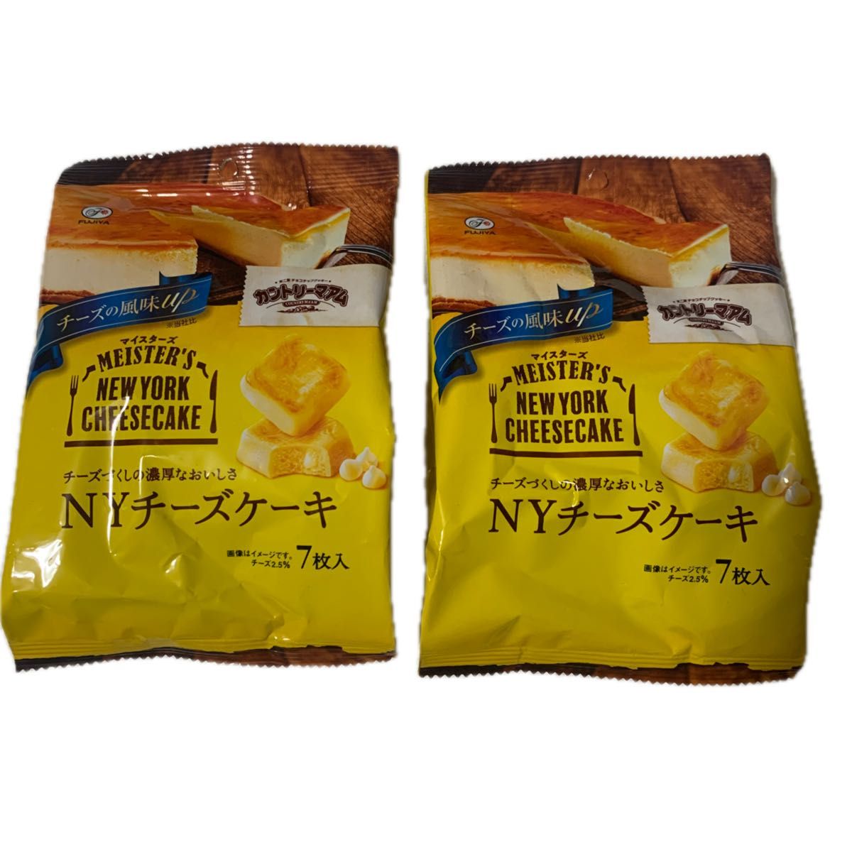 不二家 カントリーマアムマイスターズ (NYチーズケーキ) 7枚 ×2袋　　食品　菓子　チーズ　カントリーマアム　新品