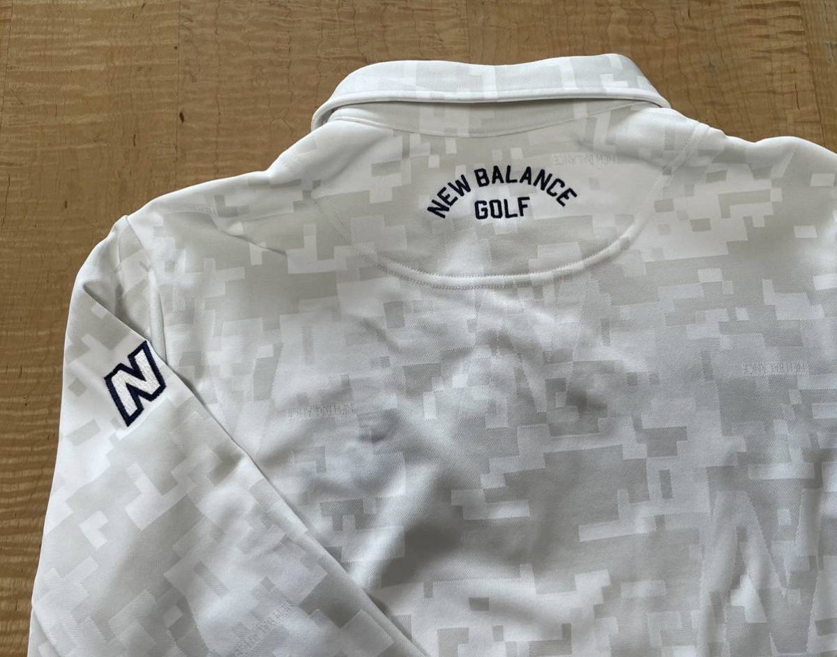 new balance golf ニューバランス 長袖 ポロシャツ 5 （L）ストレッチ ゴルフ ウェア モザイク 送料無料 モック ハイネックの画像6