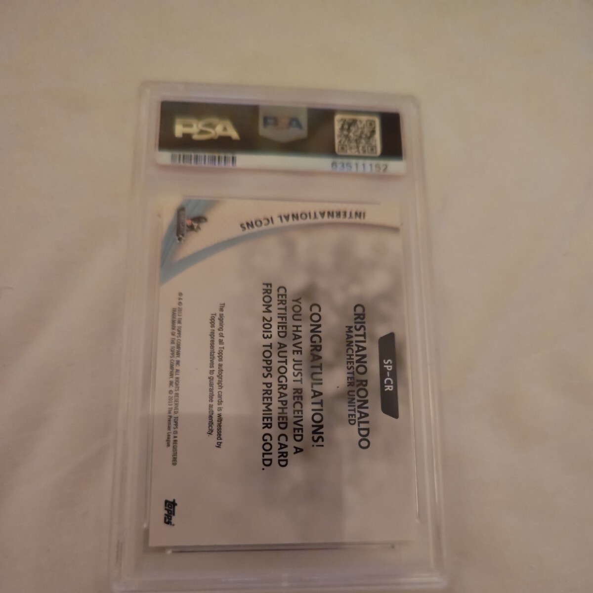 1円スタートPSA10超完璧超激レア 2013 Topps PremiumGold CristianoRonaldo クリロナ CR7 SSP auto 直筆サイン ＃CR マンU スーパースター の画像2